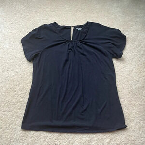 Amazon Essentials Women’s Black Flutter Sleeve Blouse - Size XL - EUC - Stretch